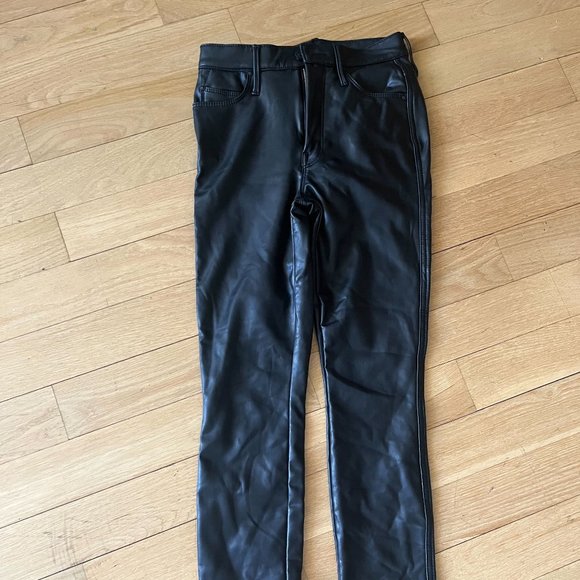 MOTHER High Waisted Vamp Pants- Leather Size 25 - Never worn - Picture 1 of 1